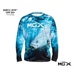 MGX - Polo Dry-Fit Sea bass para pesca talla XL
