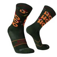 SILVERA NANOTECH - Medias navideñas mujer hombre deportivas de compresión running ciclismo tenis padel Navidad HOHOHO