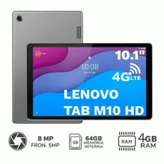 LENOVO - Tablet 10 TAB M10 TB-X306X 4G LTE 4GB 64GB Platinium Grey
