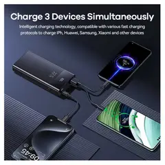 REMAX - CARGADOR PORTÁTIL 20000mAh PD20W+ QC 225W NEGRO