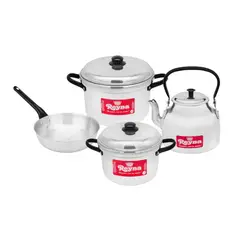 Reyna - Juego de ollas 2 ollas, sartén y tetera (7 piezas)