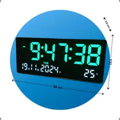 GENERICO - Reloj Digital de Pared con Calendario Alarma Temperatura