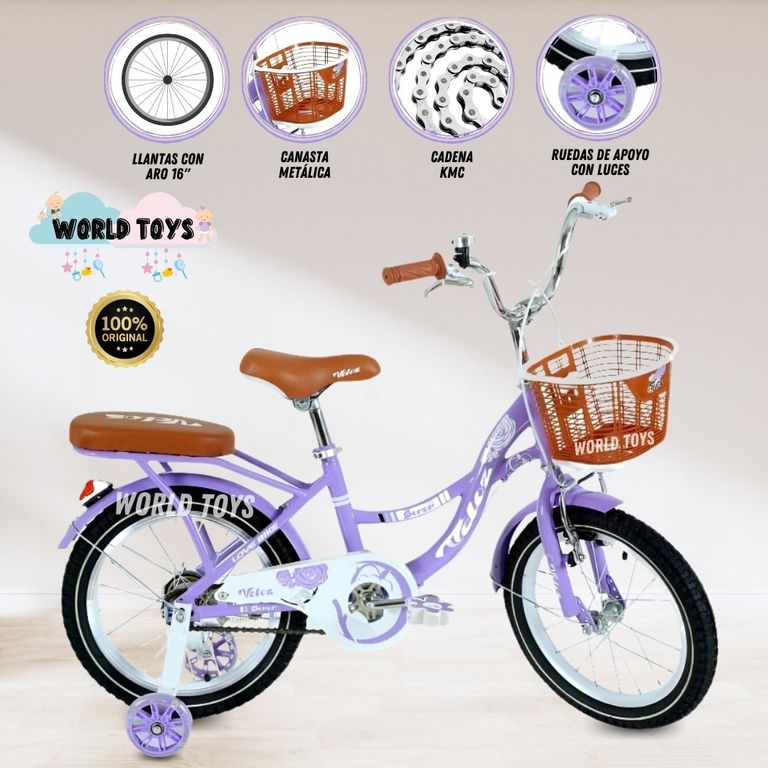 Bicicleta Para Niña Aro 16 «LADY» Purple