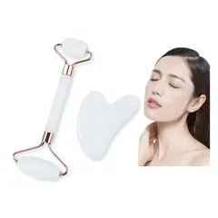 OEM - Masajeador Rodillo Facial y Gua Sha - Blanco