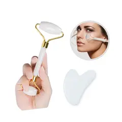 OEM - Rodillo De Masaje Facial y Gua sha - Blanco