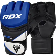 RDX - Guantes de MMA y Grappling F12 Azul - M