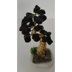 GENERICO - ARBOLITO PIEDRAS PRECIOSAS BONSAI MEDIANO CON TURMALINA NEGRA