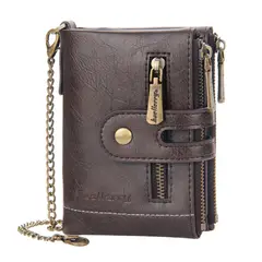 BAELLERRY - Billetera de cuero vegano D3226 con cadena removible