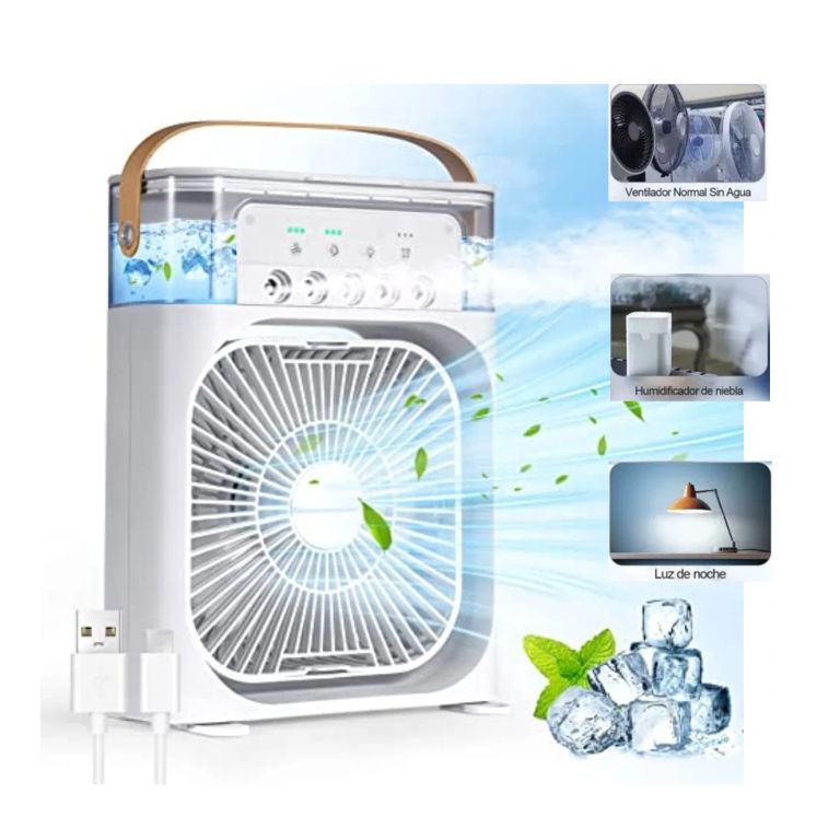 Ventilador Portátil Humidificador Aire Acondicionado - 3 En 1