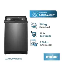 MABE - Lavadora Automática Propela 14 Kg Diamond Gray - LMA4120WDGBB0