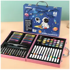 GENERICO - Set de Arte Acrílico de 88 Piezas Maleta para Niños