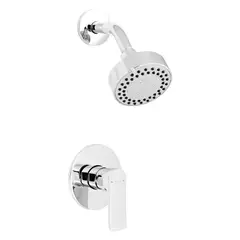 TREBOL - Mescladora para Ducha en Bronce Cromado Plateado