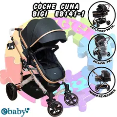 EBABY - COCHE MOISES- BIGI 141 NEGRO-NUEVA PRESENTACION