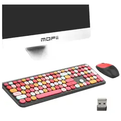 MOFI - Kit teclado y mouse inalámbrico Moffi multicolor