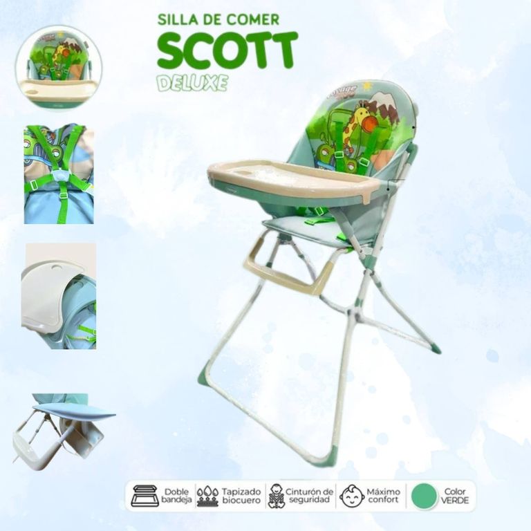 Silla de comer scott deluxe verde