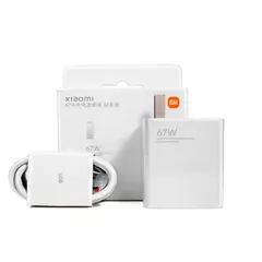 XIAOMI - Cargador 67w Original Con Cable USB - Blanco