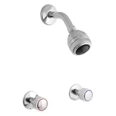 TREBOL - Mezcladora + Salida Ducha en Bronce Cromado Plateado