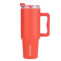 TENAYA - Vaso Tomatodo de Acero Inoxidable Antiderrame 1200ML EAGLE ROJO