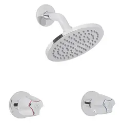 TREBOL - Mezcladora + Salida Ducha en Bronce Cromado Plateado