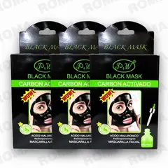 GENERICO - PACK 3 MASCARILLA FACIAL CARBON ACTIVADO 90G