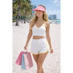 GENERICO - GORRO VENTILADOR SOMBRERO ADAPTABLE A POSICIONES RECARGABLE ROSADO