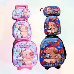 GENERICO - PACK DE DOS MOCHILAS DE TRES PIEZAS - NIÑO Y NIÑA