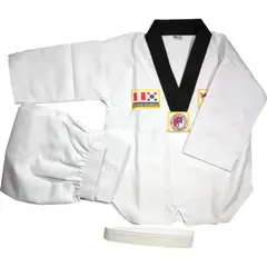 NACIONAL - Tae Kwon Do TKD DOBOK Uniforme Completo Drill - Blanco