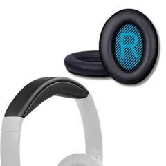 GENERICO - Cojín de vincha para audífono y almohadilla BOSE QC25 QC15 QC35 NEGRO
