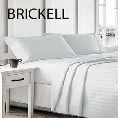 GENERICO - Juego de Sábanas Satinadas 1.5pl 100% Microfibra - Blanco