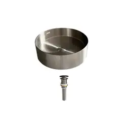 XM - BOWL CIRCULAR DE ACERO CON DESAGÜE PLOMO LA30402-R38