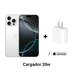 APPLE - IPhone 16 Pro Max Intelligence 256GB - (eSIM) - White Titanium + Cargador