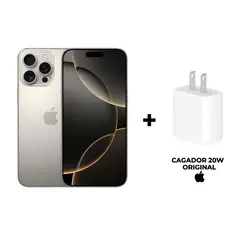 APPLE - IPhone 16 Pro Max Intelligence 256GB - (eSIM) - Natural Titanium + Cargador