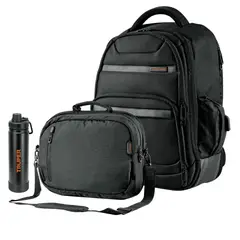 TRUPER - Mochila porta laptop USB +Maleta maletín porta laptop 17 morral