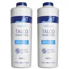 Esika - Set x 2 Talco para pies 500g antitranspirante ésika