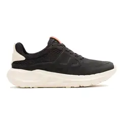 HUSH PUPPIES - Zapatilla Mujer Negro Cuero y Plantilla Bounce