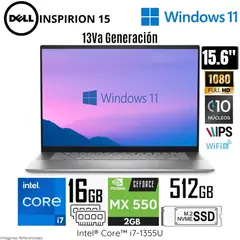 DELL - Laptop Inspiron 15 3530 (D13JR) Intel Core i7-1355U 16GB RAM 512GB SSD 15.6" FHD MX550-2GB