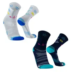 SILVERA NANOTECH - Medias running deportivas de compresión ciclismo trail gym tenis padel