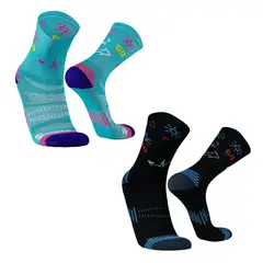 SILVERA NANOTECH - Medias running deportivas de compresión ciclismo trail gym tenis padel