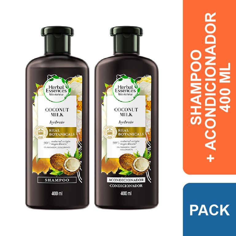 Shampoo + Acondicionador Coconut Milk 400 ml