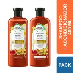 HERBAL ESSENCES - Shampoo + Acondicionador Bourbon Manuka Honey 400 ml