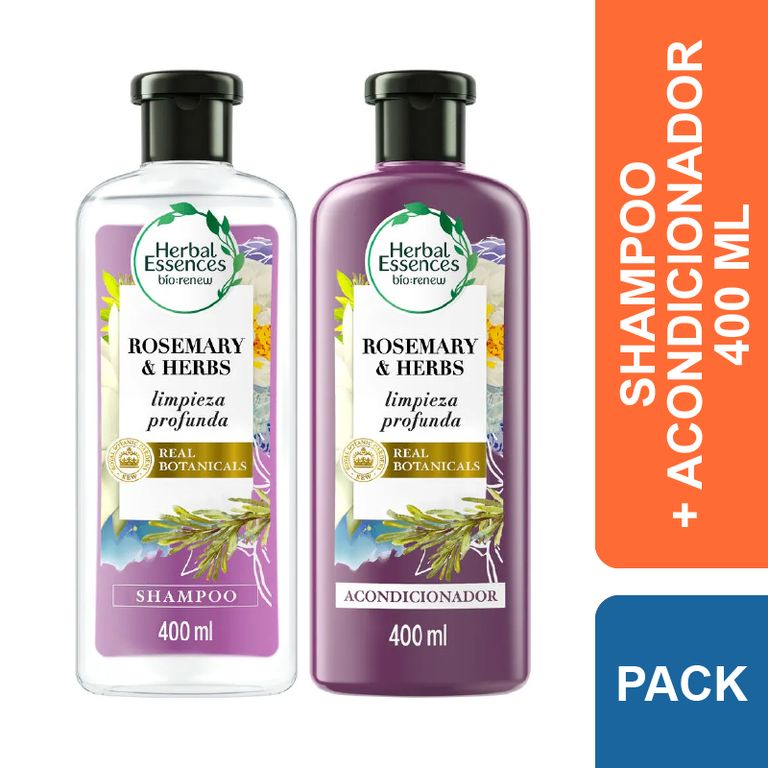Shampoo + Acondicionador Rosemary & Herbs 400 ml