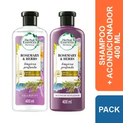 HERBAL ESSENCES - Shampoo + Acondicionador Rosemary & Herbs 400 ml