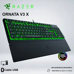 RAZER - TECLADO GAMER ORNATA V3 X ERGONOMICO SILENCIOSO LOW PROFILE DURADERO