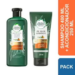 HERBAL ESSENCES - Shampoo + Acondicionador 6X Aloe & Mango