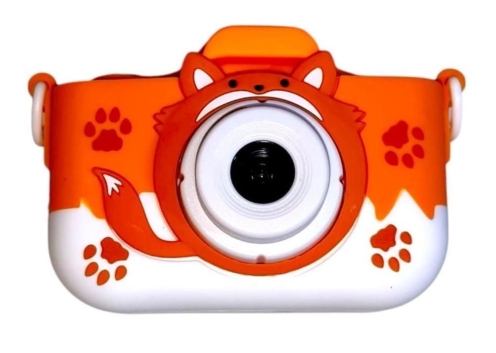 Cámara diseño Kawaii color naranja para niñas
