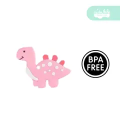 GENERICO - Mordedor de silicona dino rosa