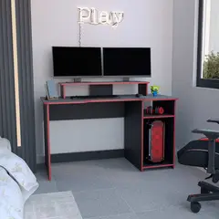 GENERICO - Escritorio Gamer Vortex Wengue - Envío Armado y Melamina 18mm