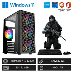 INTEL - COMPUTADORA PC GAMER CORE I5-12400 32GB RAM 512GB SSD + 1TB HDD