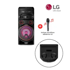 LG - Torre de Sonido XBOOM RNC7 Bluetooth Karaoke más Micrófono - Negro