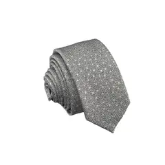 CHRISTIAN ARMAND - CORBATA SLIM FIT ESTAMPADO FLOREADO COLOR PLATA